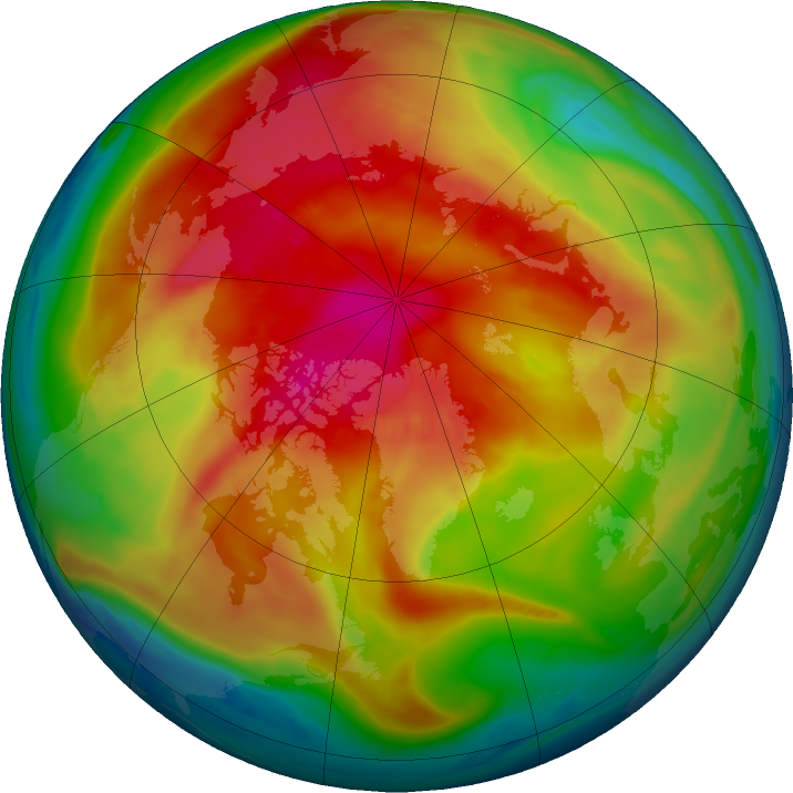 Arctic ozone map for 02 March 2023